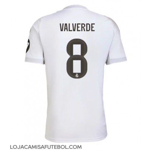 Camisa de Futebol Real Madrid Federico Valverde #8 Equipamento Principal 2025-26 Manga Curta